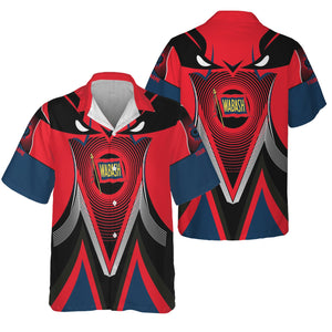 Railspirit Personalized Wabash Railroad Hawaiian Shirt Vibrant Graphic Pattern Shirt For Train Enthusiasts