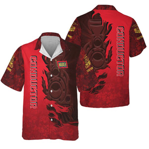 Railspirit Personalized Wabash Railroad Hawaiian Shirt Blazing Style with Custom Position Train Shirt