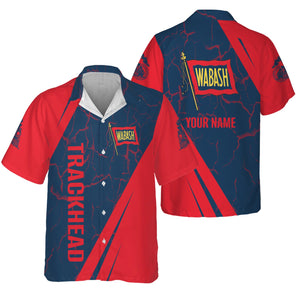 Railspirit Personalized Wabash Railroad Hawaiian Shirt Crackle Texture Style Shirt For Trackhead