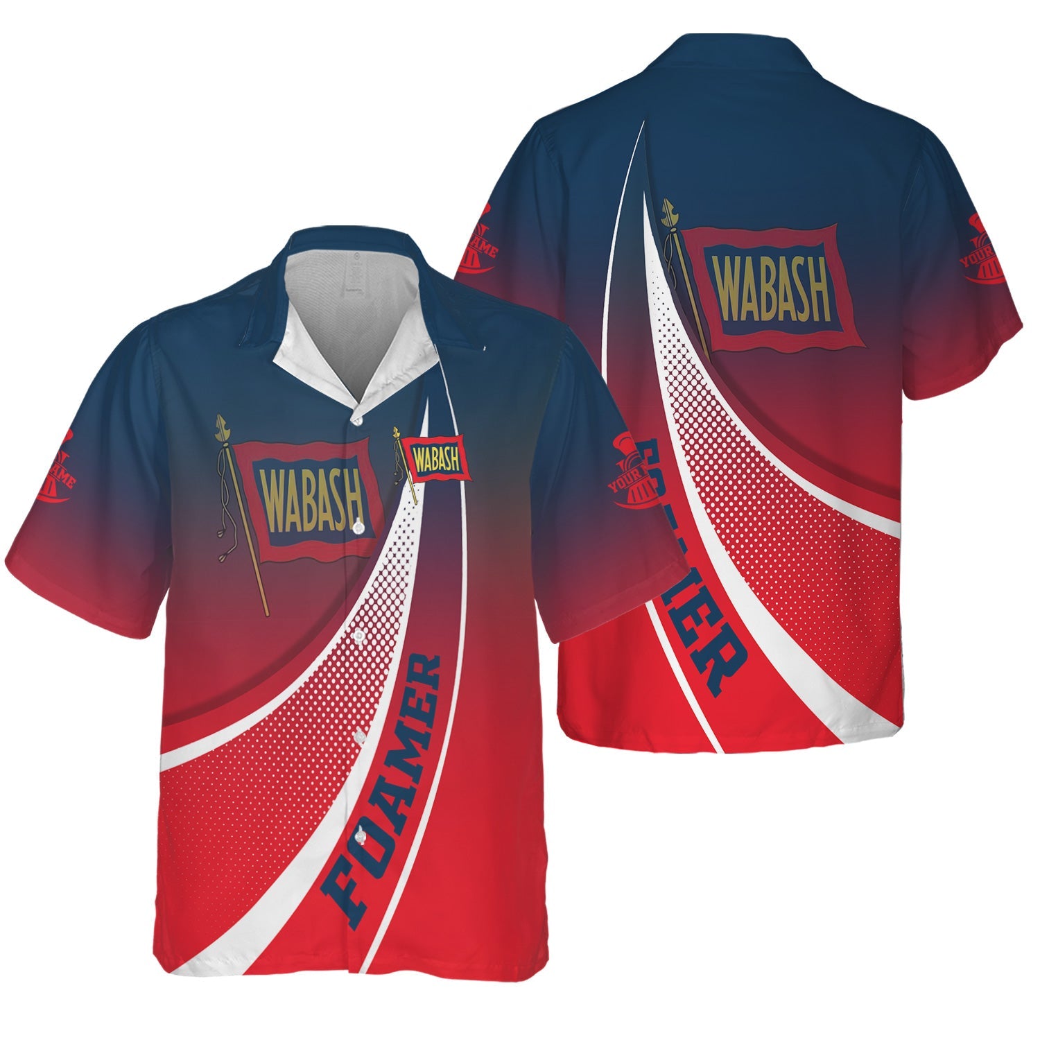 Railspirit Personalized Wabash Railroad Hawaiian Shirt Railway-Themed Style Shirt Gift Idea For Trainspotter