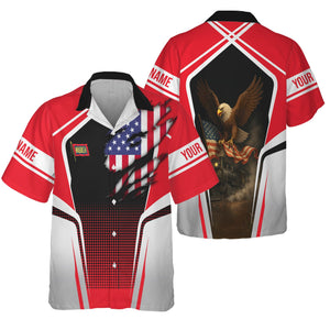 Railspirit Personalized Wabash Railroad Hawaiian Shirt American Eagle Vintage Train Shirt