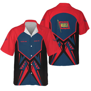 Railspirit Personalized Wabash Railroad Hawaiian Shirt Vibriant Style with Custom Position Train Shirt