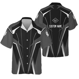 Railspirit Personalized Reading Railroad Hawaiian Shirt Lightning-Edge Design Train Shirt For Railroad Lovers