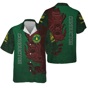 Railspirit Personalized Maine Central Railroad Hawaiian Shirt Blazing Style with Custom Position Train Shirt