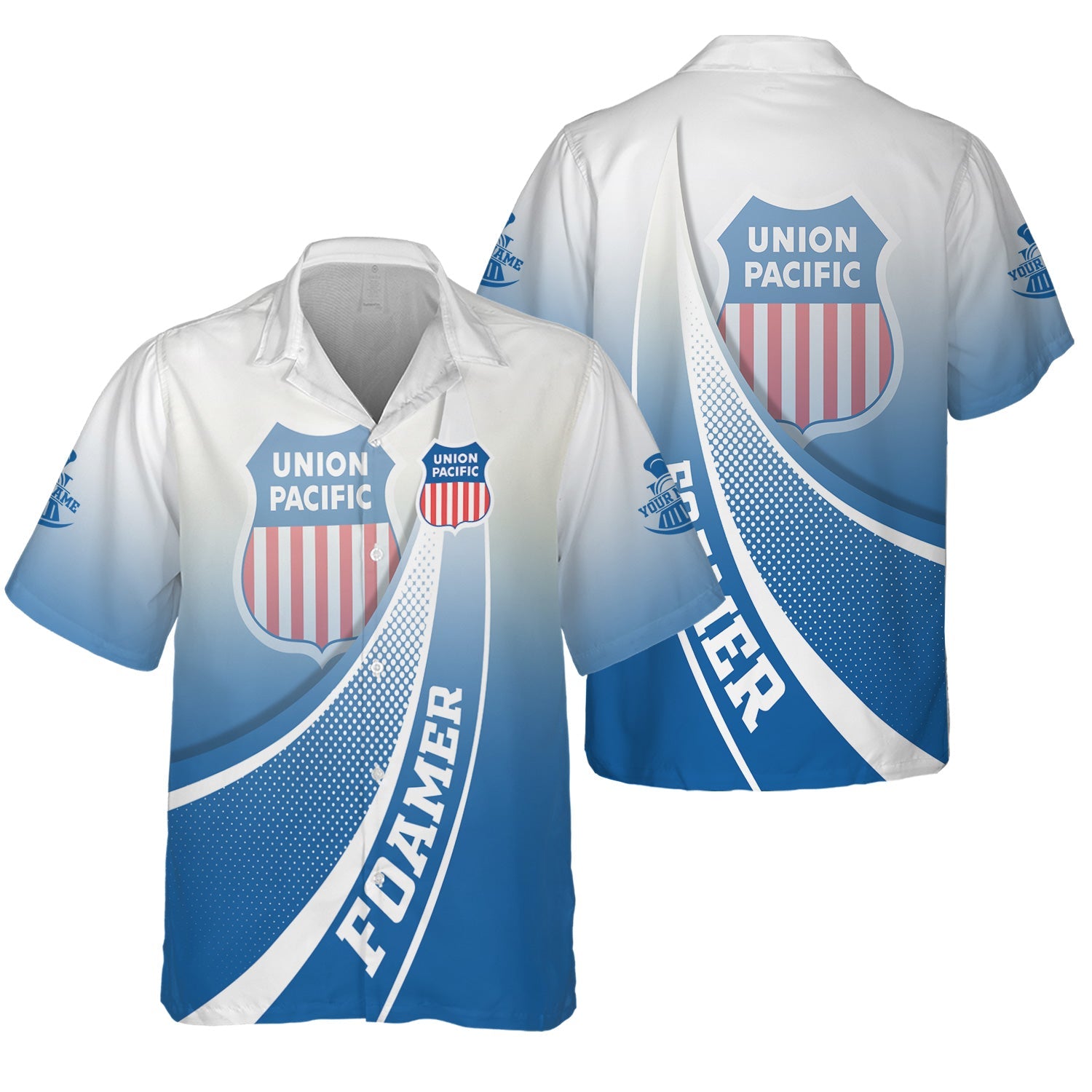 Railspirit Personalized Union Pacific Railroad Hawaiian Shirt Railway-Themed Style Big Boy Shirt Gift Idea For Trainspotter