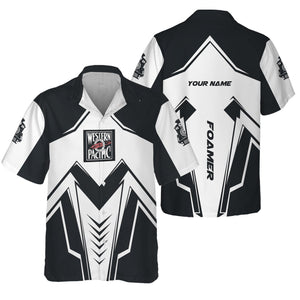 Railspirit Personalized Western Pacific Railroad Hawaiian Shirt Railway Trainspotter Style Shirt Gift Idea For Foamers