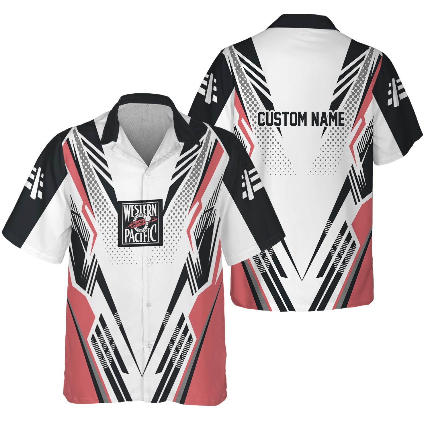 Railspirit Personalized Western Pacific Railroad Hawaiian Shirt Railroad Tribute Design Train Shirt for Train Lovers