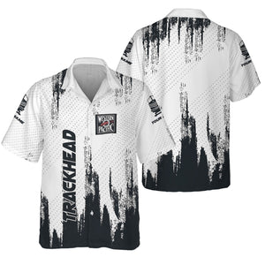 Railspirit Personalized Western Pacific Railroad Hawaiian Shirt Paint Impact Design Train Shirt for Trackhead