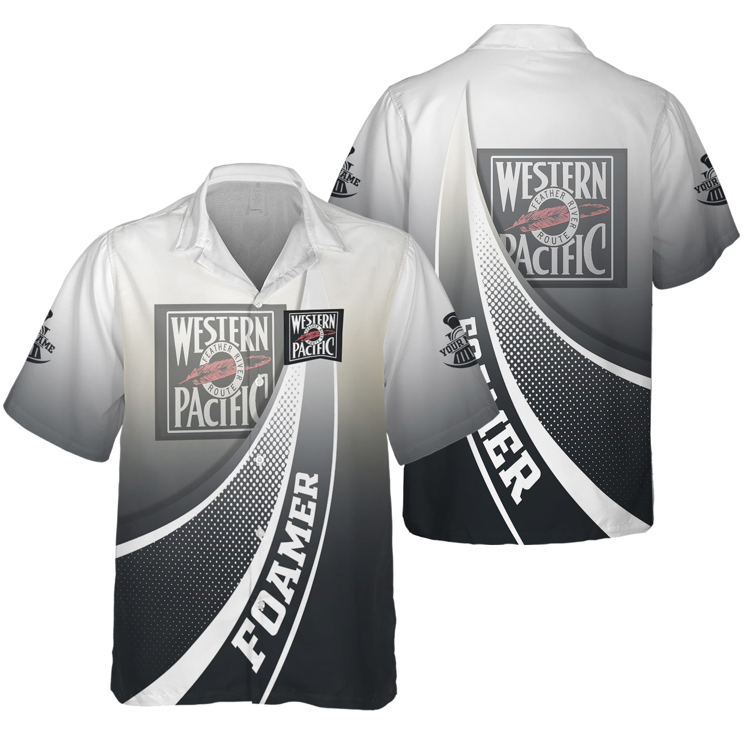 Railspirit Personalized Western Pacific Railroad Hawaiian Shirt Railway-Themed Style Shirt Gift Idea For Trainspotter