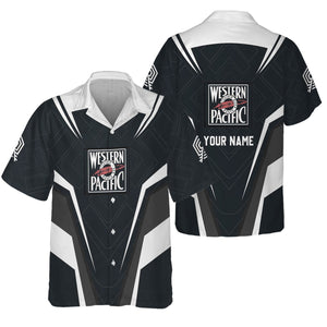 Railspirit Personalized Western Pacific Railroad Hawaiian Shirt Railway Inspired Apparel Train Shirt For Train Lovers