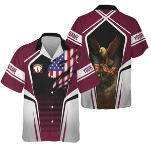 Railspirit Personalized Boston and Maine Railroad Hawaiian Shirt American Eagle Vintage Train Shirt