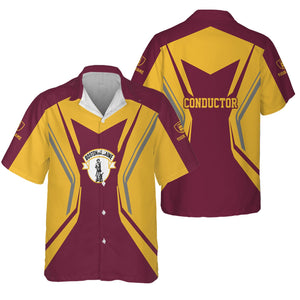 Railspirit Personalized Boston and Maine Railroad Hawaiian Shirt Unique Style with Custom Job Train Shirt