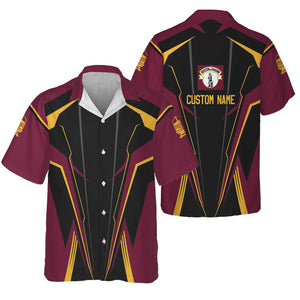 Railspirit Personalized Boston and Maine Railroad Hawaiian Shirt Lightning-Edge Design Train Shirt For Railroad Lovers