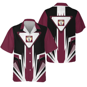 Railspirit Boston and Maine Railroad Hawaiian Shirt Bold Graphic Style All Over Printed Shirt