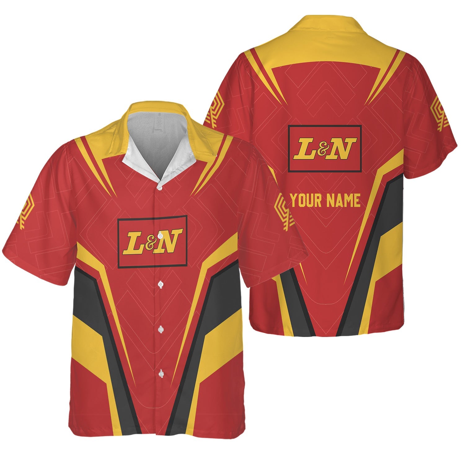 Railspirit Personalized Louisville and Nashville Railroad Hawaiian Shirt Railway Inspired Apparel L&N Train Shirt For Train Lovers