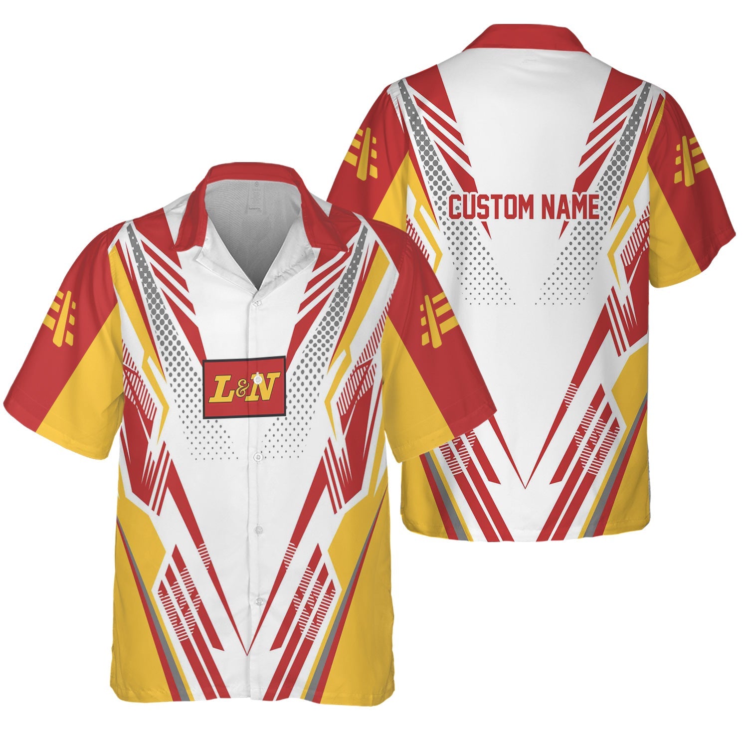 Railspirit Personalized Louisville and Nashville Railroad Hawaiian Shirt Railroad Tribute Design L&N Train Shirt for Train Lovers