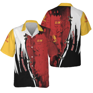 Railspirit Personalized Louisville and Nashville Railroad Hawaiian Shirt Retro Stitches Design with Custom Position L&N Train Shirt