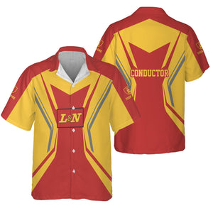 Railspirit Personalized Louisville and Nashville Railroad Hawaiian Shirt Unique Style with Custom Job L&N Train Shirt