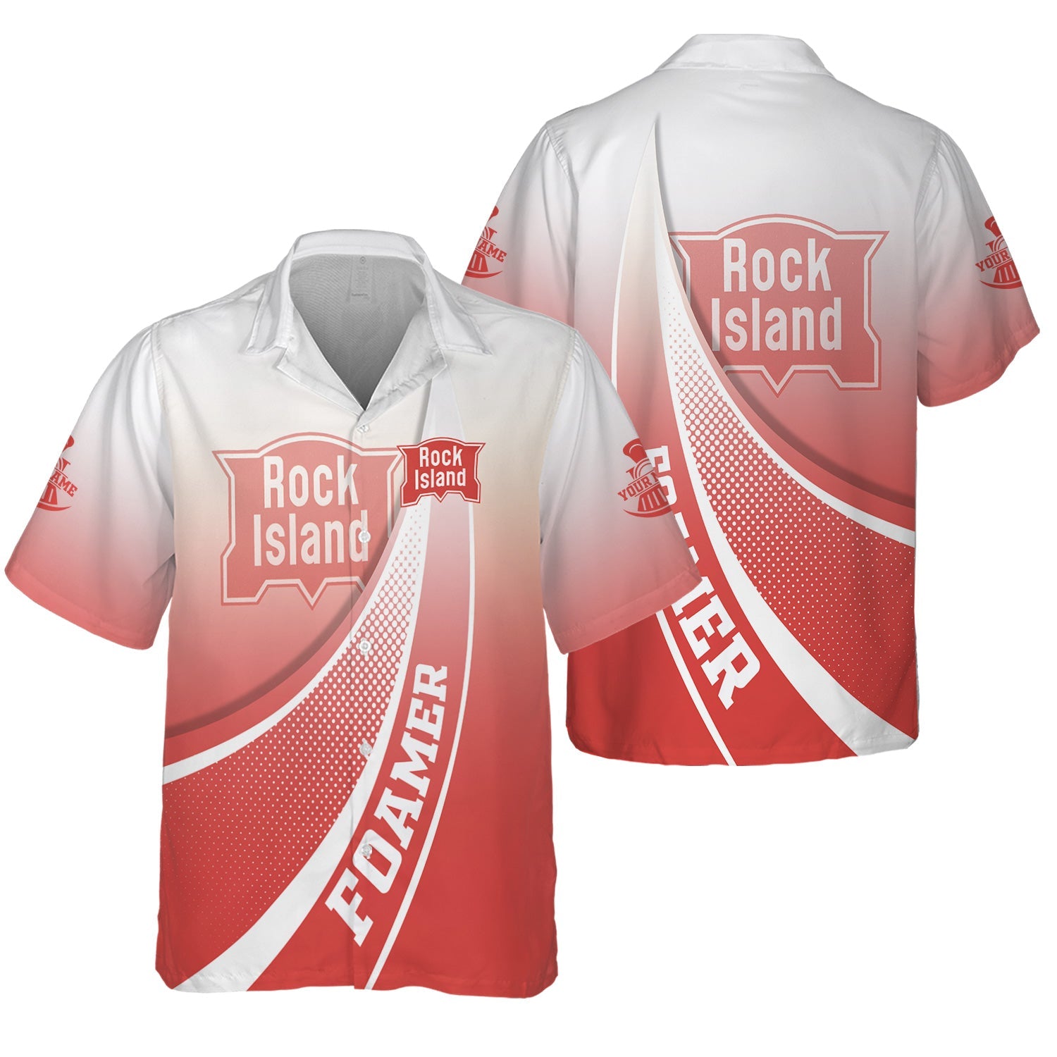 Railspirit Personalized Chicago, Rock Island and Pacific Railroad Hawaiian Shirt Railway-Themed Style Rock Island Railroad Shirt