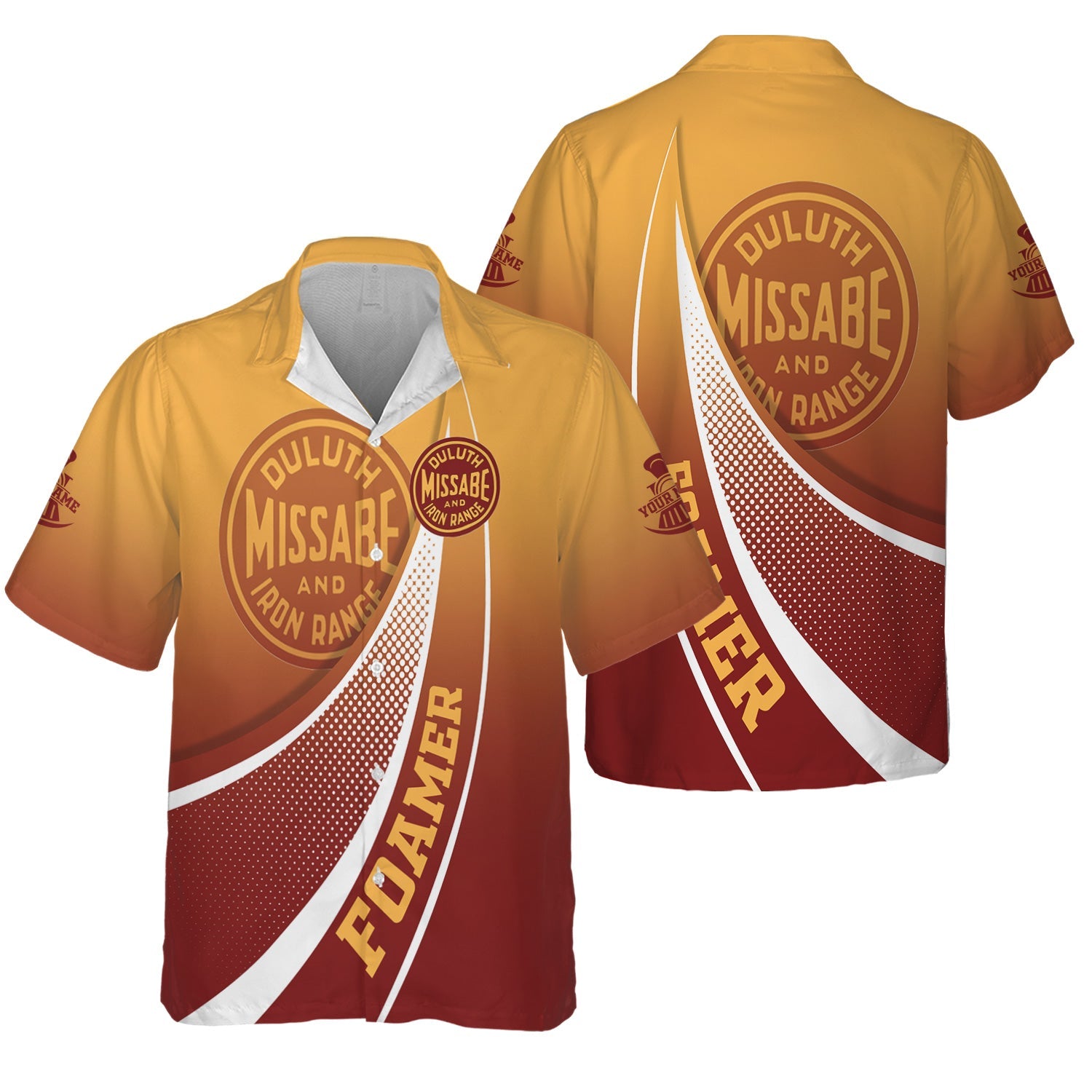 Railspirit Personalized Duluth, Missabe, & Iron Range Railroad Hawaiian Shirt Railway-Themed Style Shirt Gift Idea For Trainspotter