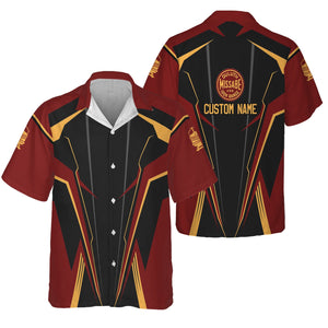 Railspirit Personalized Duluth, Missabe, & Iron Range Railroad Hawaiian Shirt Lightning-Edge Design Train Shirt For Railroad Lovers