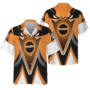 Railspirit Personalized BNSF Railway Hawaiian Shirt Vibrant Graphic Pattern Shirt For Train Enthusiasts