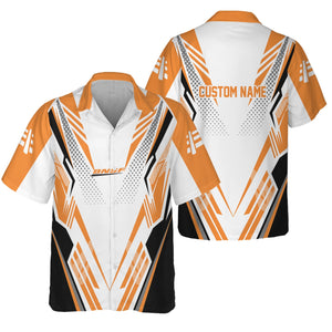 Railspirit Personalized BNSF Railway Hawaiian Shirt Railroad Tribute Design Train Shirt for Train Lovers