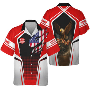 Railspirit Personalized Katy Railroad Hawaiian Shirt American Eagle Vintage Train Shirt