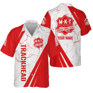 Railspirit Personalized Katy Railroad Hawaiian Shirt Crackle Texture Style Shirt For Trackhead