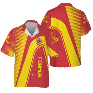 Railspirit Personalized Pacific Electric Railroad Hawaiian Shirt Vibrant Striking Style Shirt For Rail Enthusiasts
