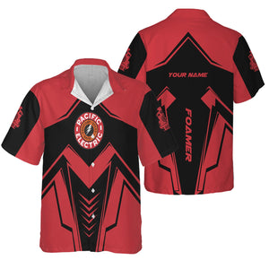 Railspirit Personalized Pacific Electric Railroad Hawaiian Shirt Railway Trainspotter Style Shirt Gift Idea For Foamers