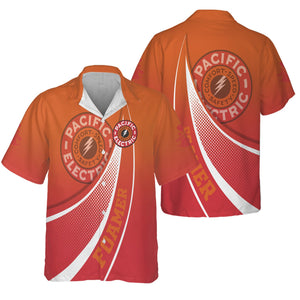 Railspirit Personalized Pacific Electric Railroad Hawaiian Shirt Railway-Themed Style Shirt Gift Idea For Trainspotter