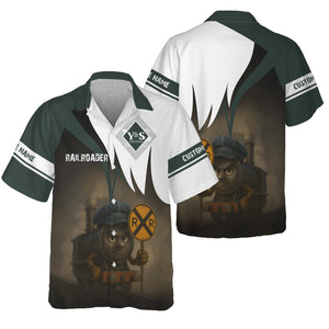 Railspirit Personalized Youngstown & Southern Railroad Hawaiian Shirt Angry Train Hawaiian Shirt Gift Idea For Train Lover