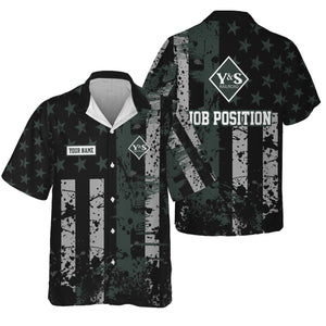 Railspirit Personalized Youngstown & Southern Railroad Hawaiian Shirt Artistic Paint American Flag Style Train Shirt