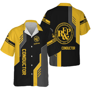 Railspirit Personalized Richmond, Fredericksburg And Potomac Railroad Hawaiian Shirt Unique Railway Style with Custom Job Train Shirt