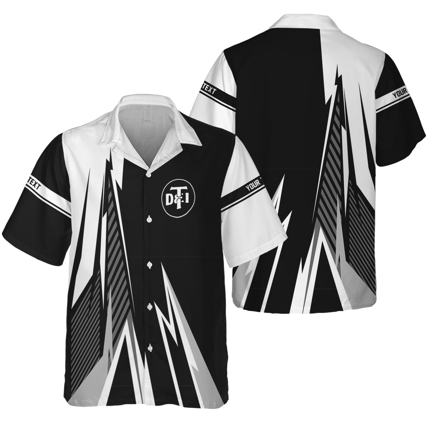 Railspirit Personalized Detroit Toledo And Ironton Railroad Hawaiian Shirt Lightning-Inspired Railway Style Shirt For Train Lovers
