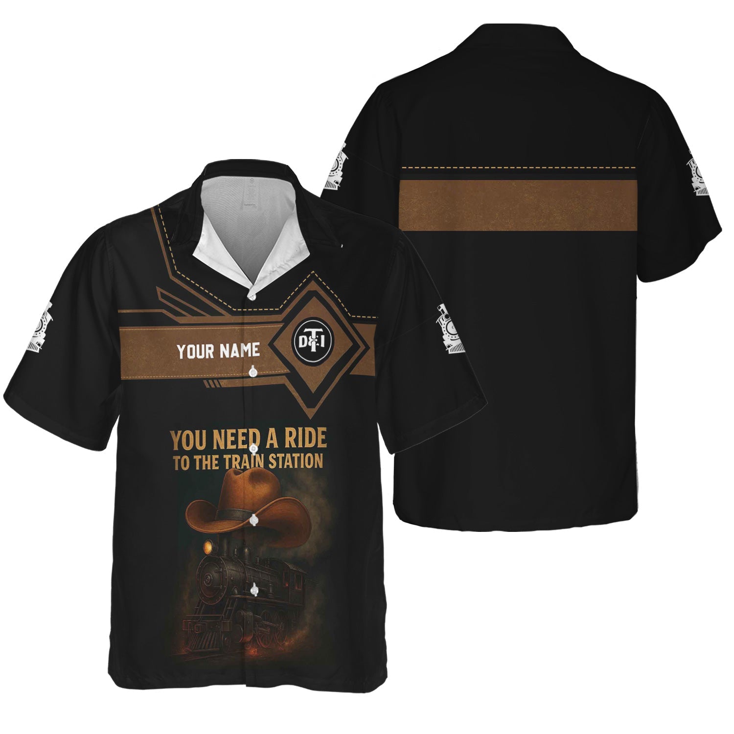 Railspirit Personalized Detroit Toledo And Ironton Railroad Hawaiian Shirt You Need A Ride To The Train Station Shirt For Train Lovers