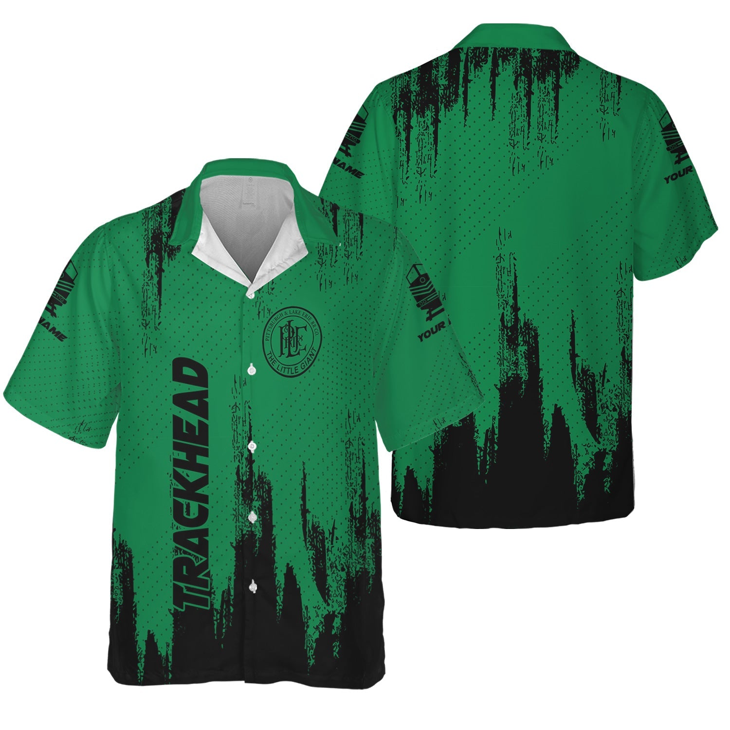 Railspirit Personalized Pittsburgh And Lake Erie Railroad Hawaiian Shirt Paint Impact Design Train Shirt for Trackhead