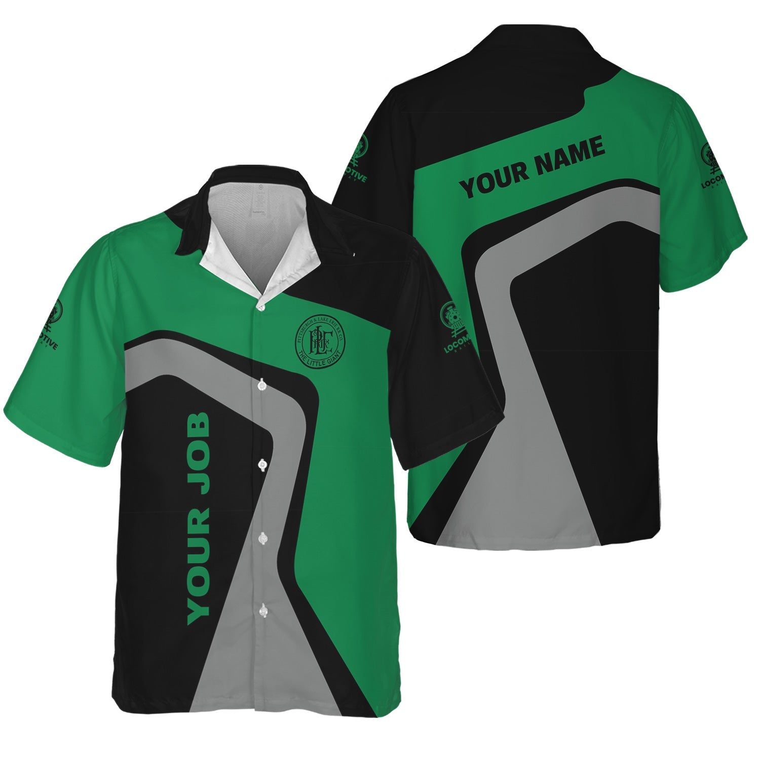 Railspirit Personalized Pittsburgh And Lake Erie Railroad Hawaiian Shirt Unique Design with Custom Job Position Train Shirt