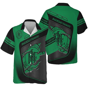 Railspirit Personalized Pittsburgh And Lake Erie Railroad Hawaiian Shirt Ripped Texture Style Train Shirt For Railroad Fanatic