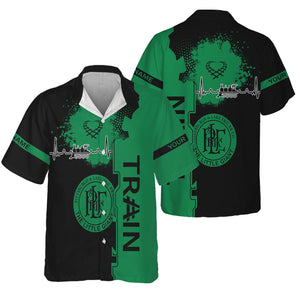 Railspirit Personalized Pittsburgh And Lake Erie Railroad Hawaiian Shirt Engine Heartbeat and Track Love Style Shirt Gift Idea For Train Lovers