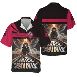 Railspirit Personalized Durango And Silverton Narrow Gauge Railroad Hawaiian Shirt One Track Mind Train Printed Shirt
