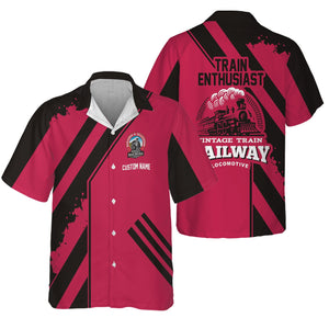 Railspirit Personalized Durango And Silverton Narrow Gauge Railroad Hawaiian Shirt Locomotive Design Train Shirt for Train Enthusiast