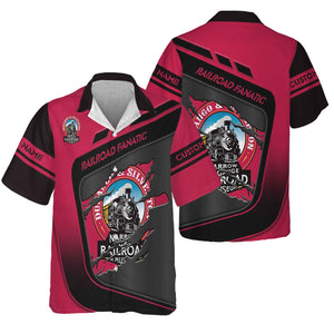 Railspirit Personalized Durango And Silverton Narrow Gauge Railroad Hawaiian Shirt Ripped Texture Style Train Shirt For Railroad Fanatic