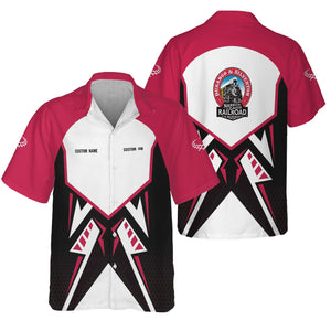 Railspirit Personalized Durango And Silverton Narrow Gauge Railroad Hawaiian Shirt Vibriant Style with Custom Position Train Shirt