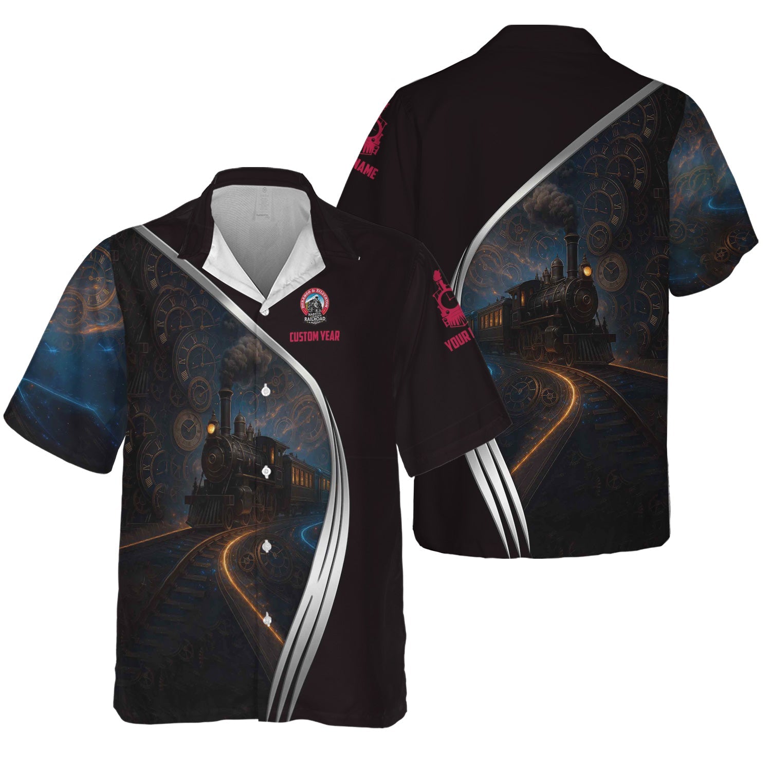 Railspirit Personalized Durango And Silverton Narrow Gauge Railroad Hawaiian Shirt Steampunk Locomotive with Custom Year Train Shirt