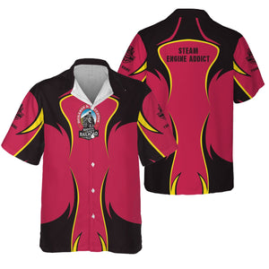 Railspirit Personalized Durango And Silverton Narrow Gauge Railroad Hawaiian Shirt Distinctive Flame Style Shirt For Steam Engine Addict