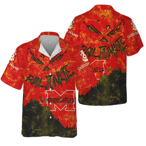Railspirit Personalized Monongahela Railroad Hawaiian Shirt Torn Graphic Style Train Shirt For Rail Junkie