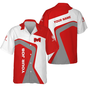 Railspirit Personalized Monongahela Railroad Hawaiian Shirt Unique Design with Custom Job Position Train Shirt