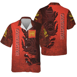 Railspirit Personalized Strasburg Railroad Hawaiian Shirt Blazing Style with Custom Position Train Shirt